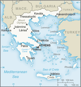 Greece Embassy Map