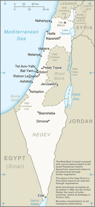 Israel Embassy Map