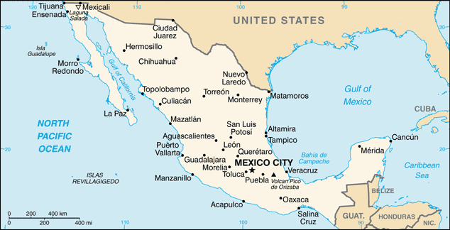 Mexico Embassy Map
