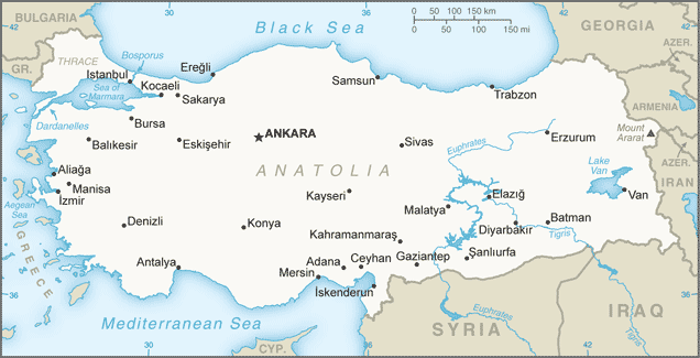 Turkey Embassy Map