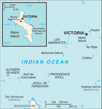 Seychelles Embassy Map