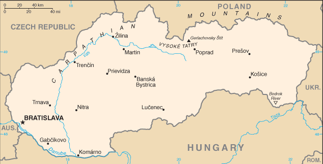 Slovakia Embassy Map