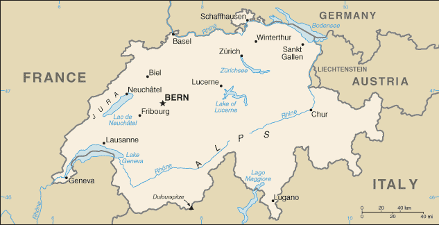 Switzerland Embassy Map