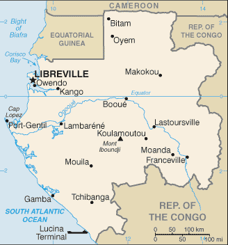 Gabon Embassy Map