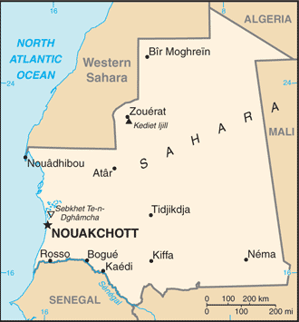 Mauritania Embassy Map