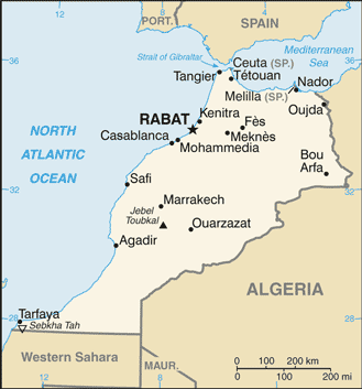 Morocco Embassy Map