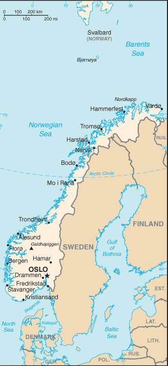 Norway Embassy Map