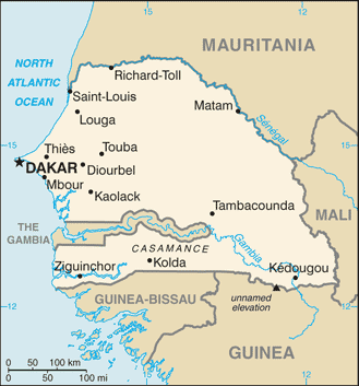 Senegal Embassy Map