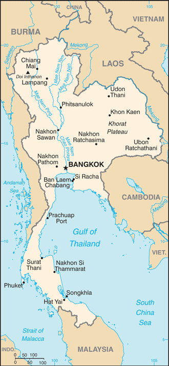 Thailand Embassy Map