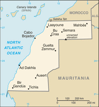 Saharawi Embassy Map