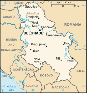 Serbia Embassy Map