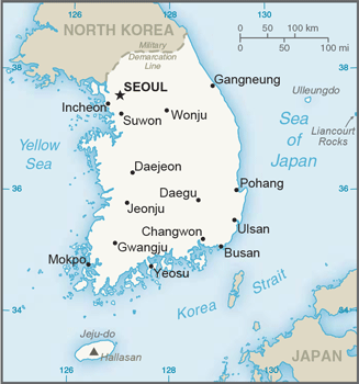 Korea (Democratic Republic) Embassy Map