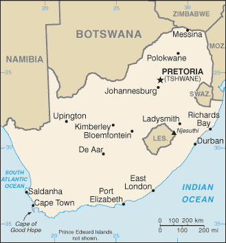 South African Embassy Map