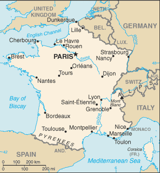 France Embassy Map